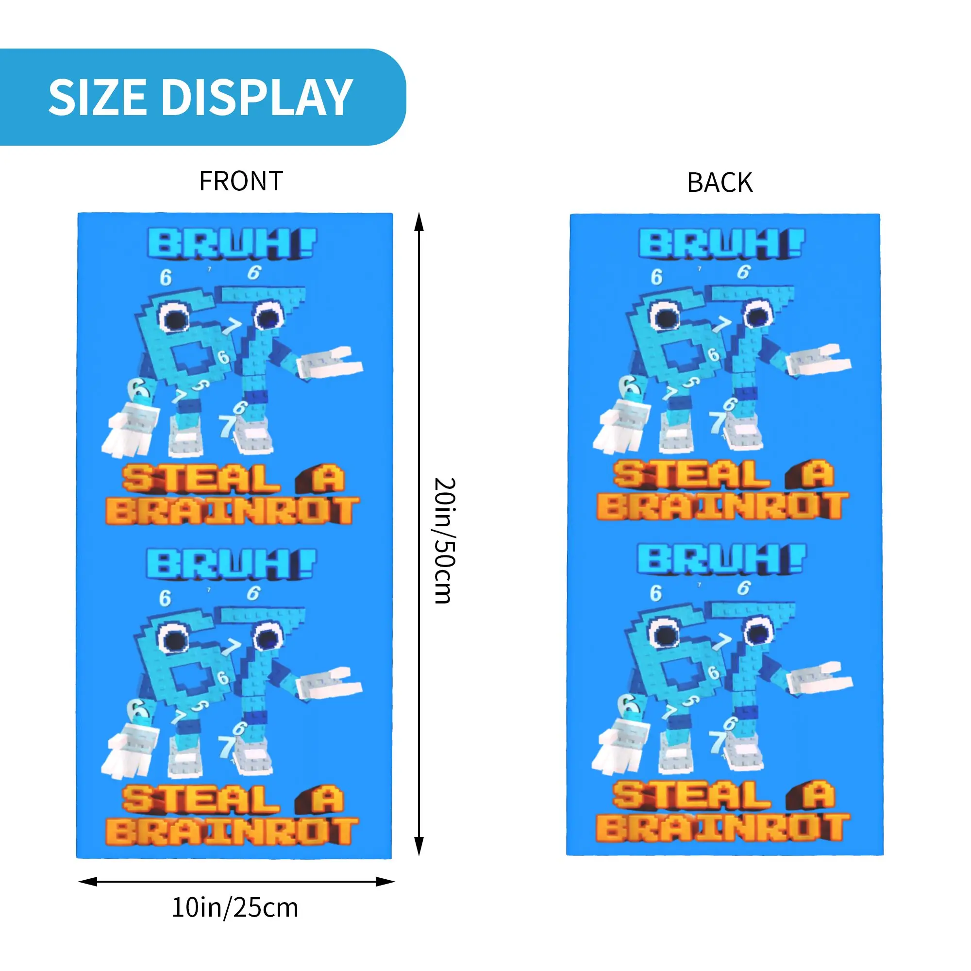 67 Six Seven 6-7 Bandana cache-cou imprimé voler cerveau Gaming Meme foulard multi-usage cagoule pour hommes femmes adultes