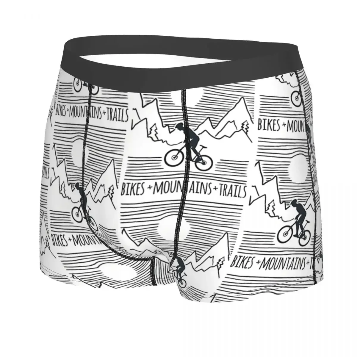 Mountains Trails Downhill MTB Man's Boxer Briefs Bicycle Bike Highly Breathable Underwear Top Quality Print Shorts Gift Idea