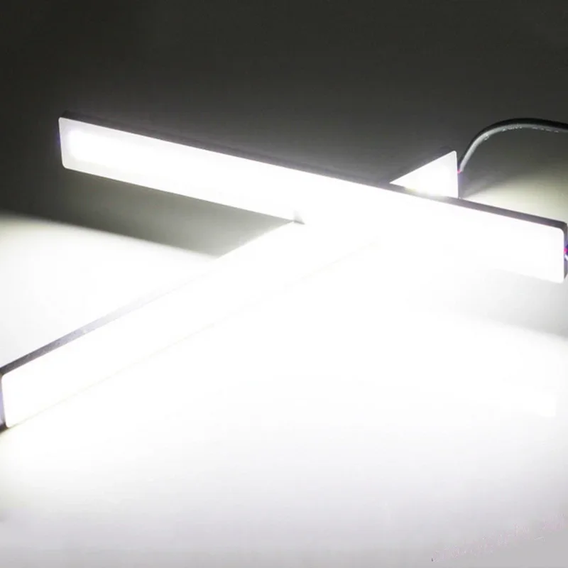 Car Daytime Running Light Car COB 10 LED Panel Light Strip Waterproof Light Bendable Auxiliary Headlight 12V