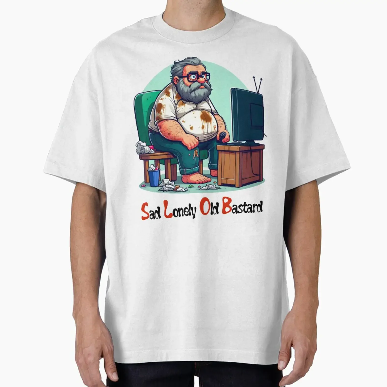 S L O B diseñado y vendido por Black Sands Art, ropa de diseñador unisex vintage, lavada, versátil, elástica, transpirable, estilo streetwear.