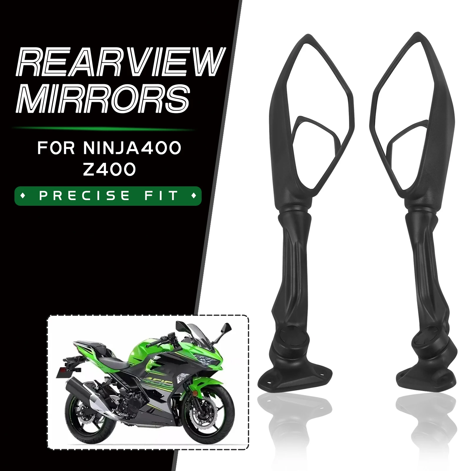 

Rear View Side Mirror Adjustable Motorcycle Accessories Side Rearview Mirrors For KAWASAKI Ninja 400 Ninja400 Z400 2018-2022