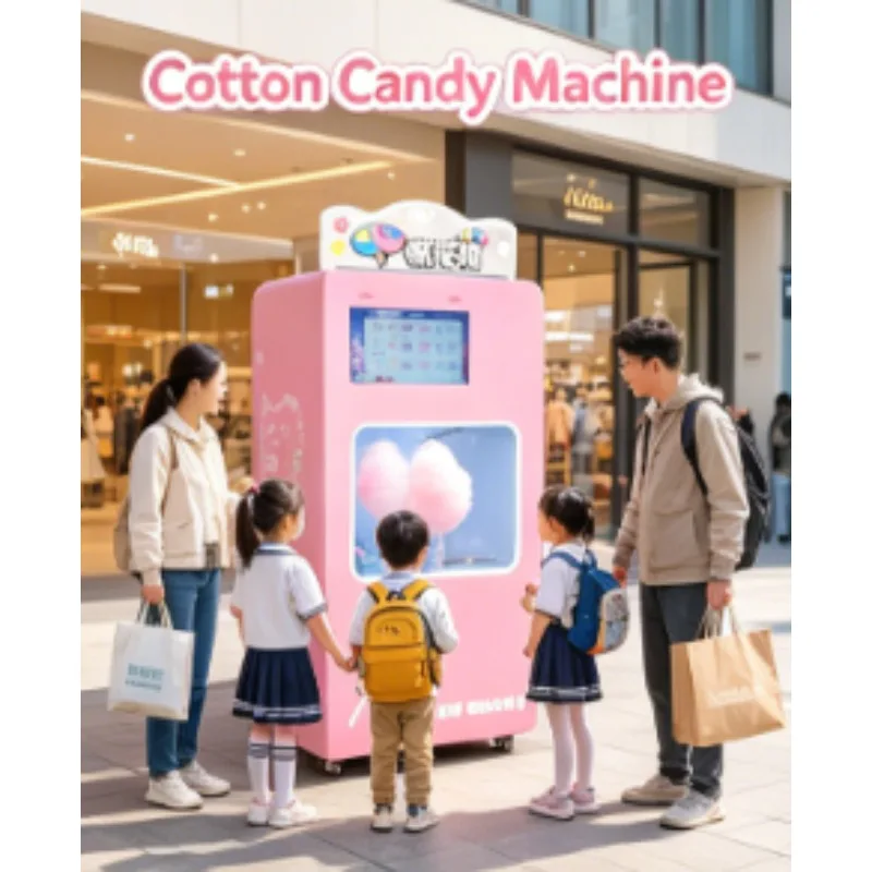 Happy Easy Venture Commercial Electric Fantasize Self-Service Cotton Candy Machine Stall Automatic Vending Coin Operated Games