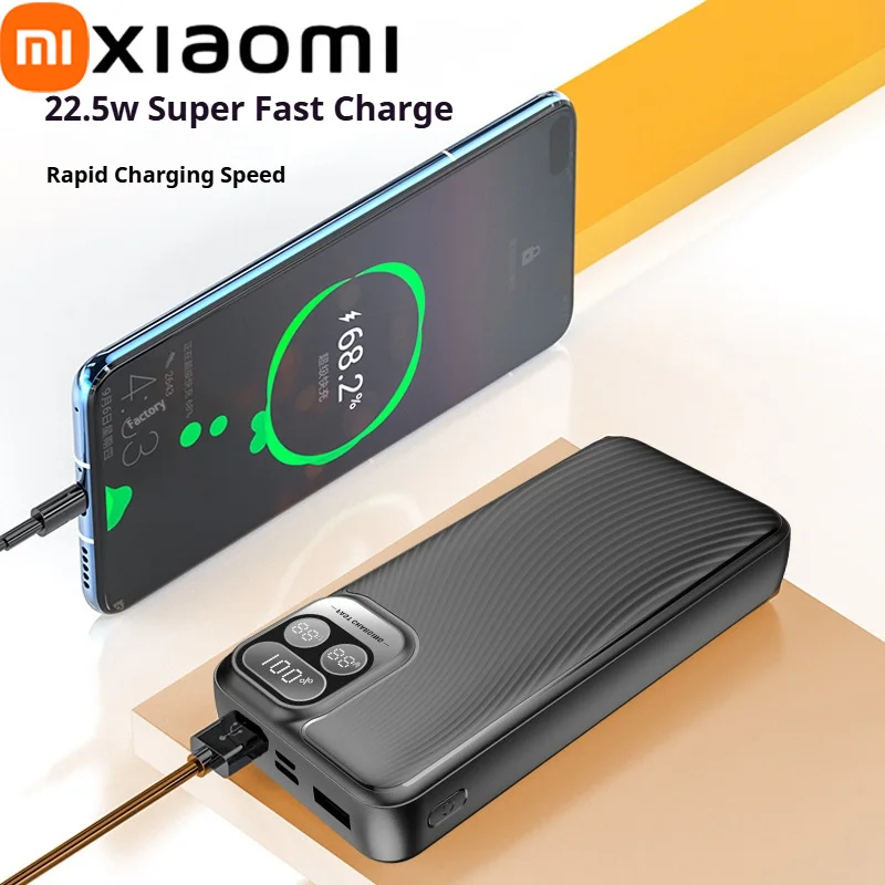 Xiaomi 10000mAh Portable Fast Charger Power Bank PD20 22.5W LCD Display With Type-C & USB-A Power Bank For Iphone Samsung Xiaomi