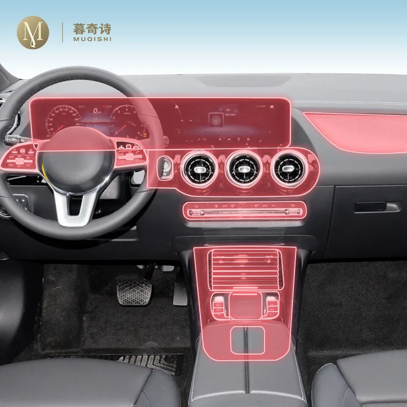 

Предварительно вырезанная внутренняя панель коробки передач автомобиля, защитная пленка из ТПУ, ремонт против царапин, PPF для Mercedes Benz GLA H247 20-2023