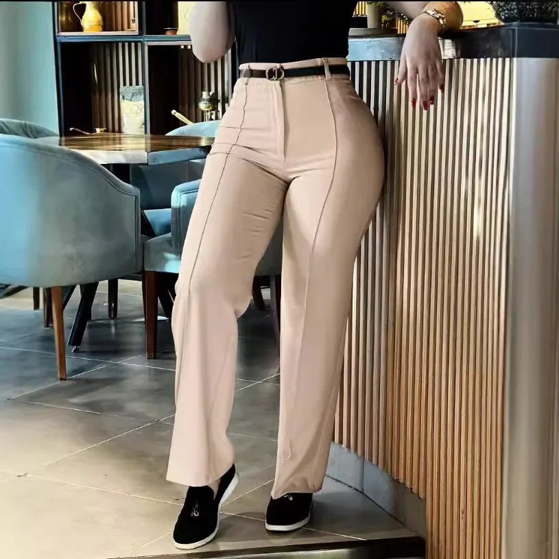 Chic Slim Autumn Trosuers Pants Fresh and Sweet Straight Trousers High Waist Casual Suit Pants Women's Summer Y2K