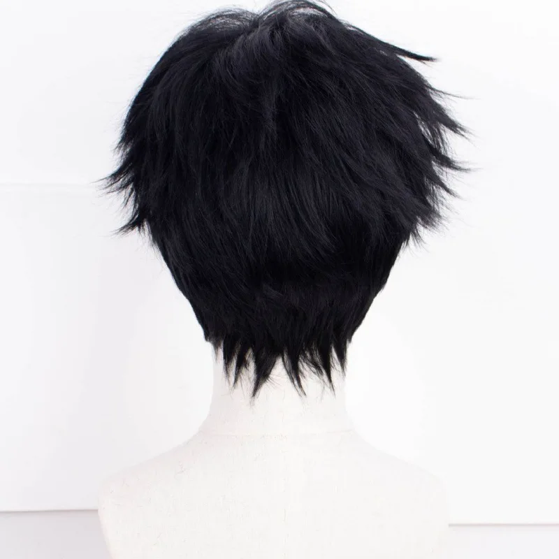 Perruque de cosplay « Love Between Light And Shadow » de Xiao Yi - Cheveux noirs courts et élégants de 37 cm