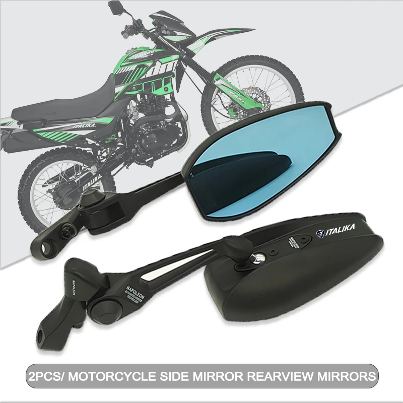 360 °   Espejo retrovisor ajustable para motocicleta, espejo lateral inverso para ITALIKA 125 Z 150 SZ 150 200 250Z AT110 AT125 RT ITALIKA