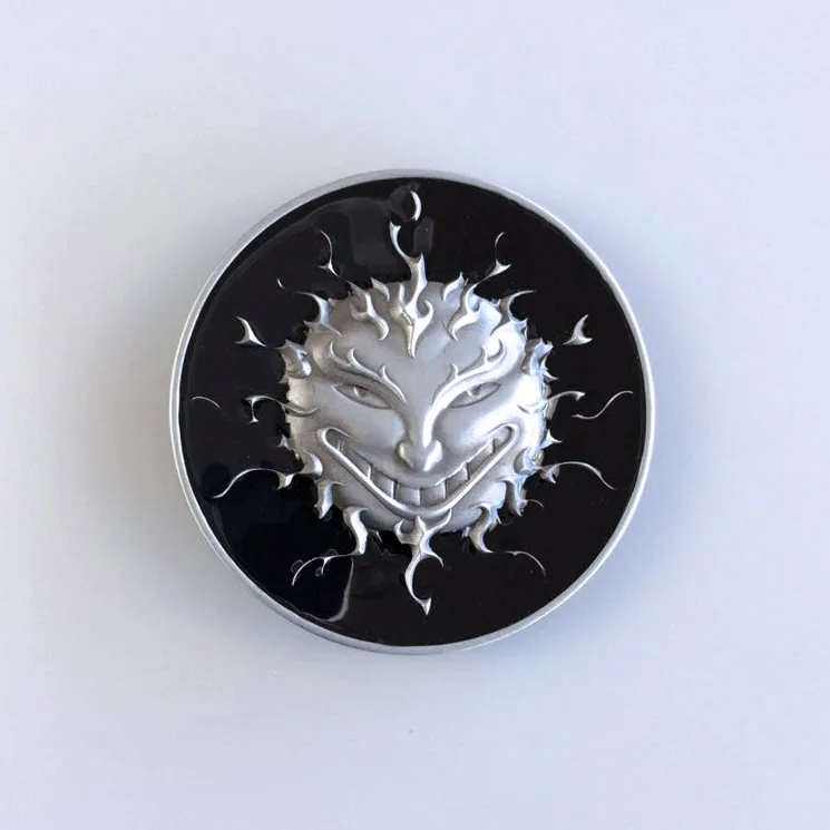 Vintage Enamel Devil Evil Face Belt Buckle Boucle BUCKLE-WT038