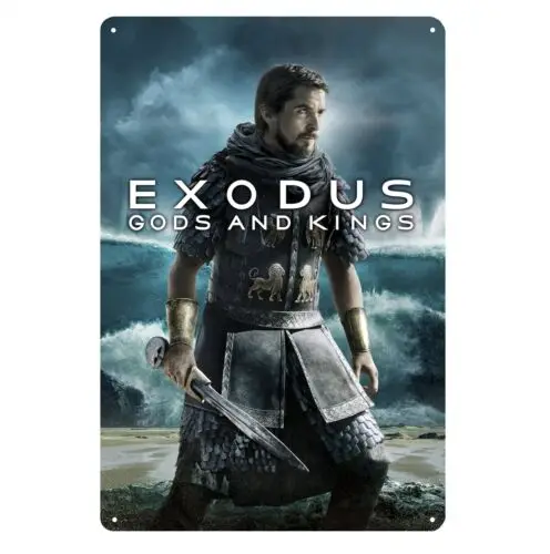 Exodus Gods and Kings christian bale Movie Metal Poster Tin Sign 20x30cm