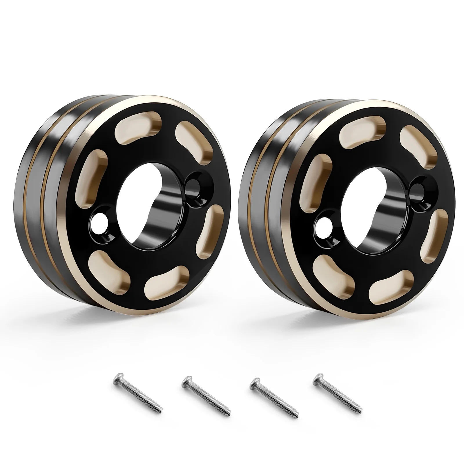 4.8g/pcs Black Coating Brass Rear Hubs Weights for 1/30 Axial SCX30 Upgrade Parts