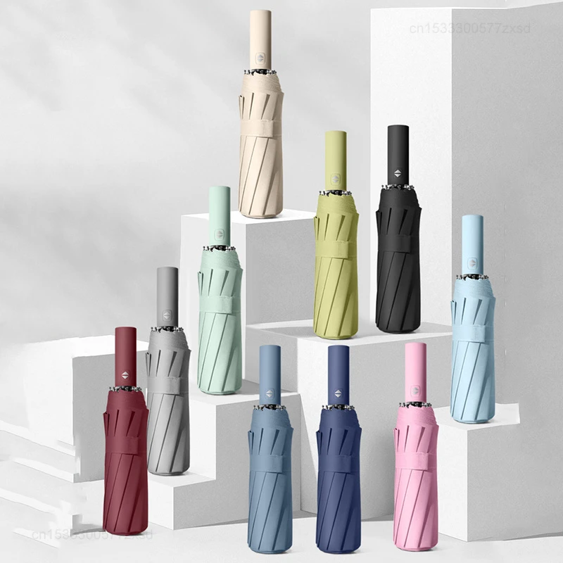 Youpin Fully Automatic Umbrella 3 Folding Sunshade Sunscreen 12-skeleton UV Men Women Luxury Business Male Umbrella Windproof