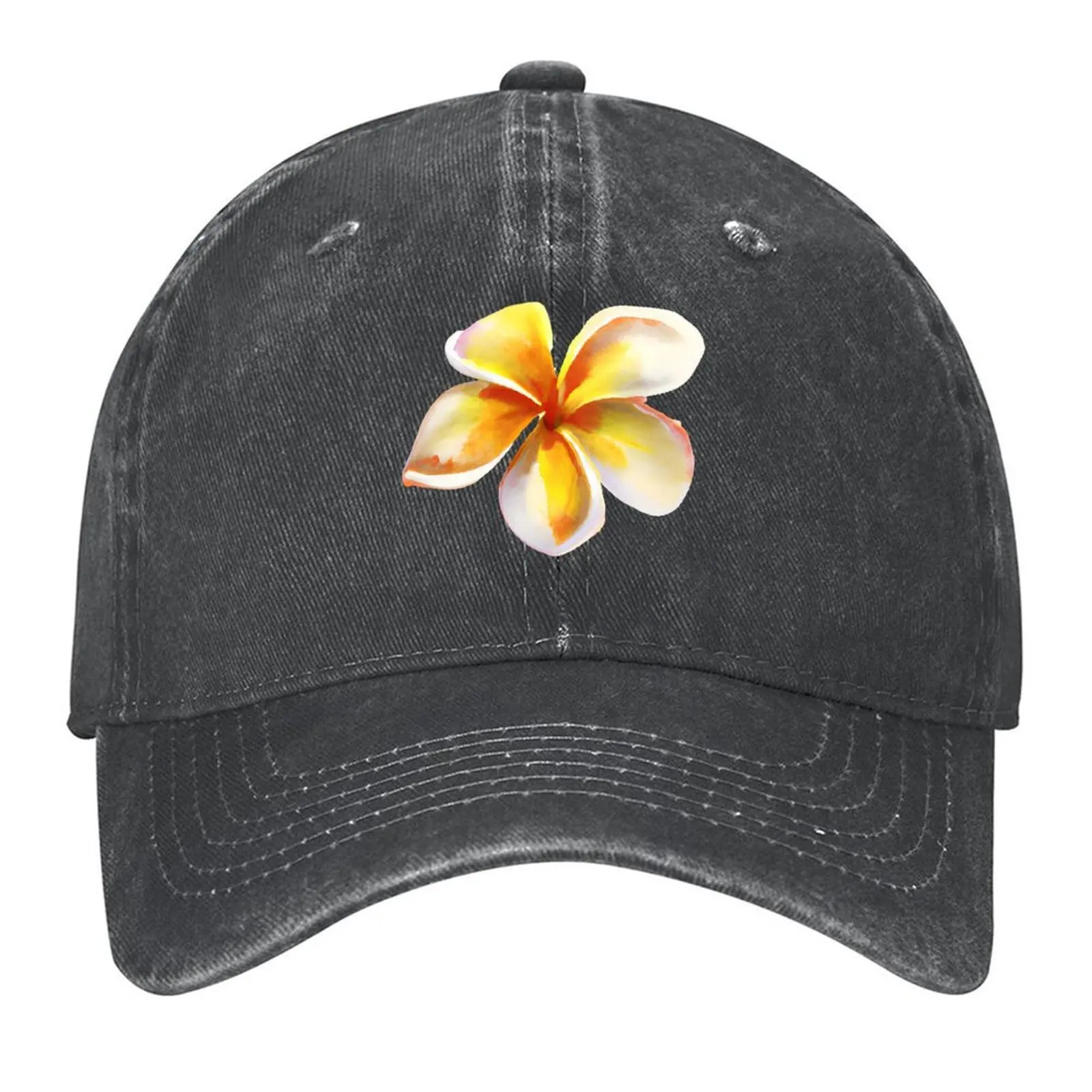 

Frangipani Painting Baseball Cap Rave Thermal Visor golf hat genuine Designer Hat Golf Women Men's