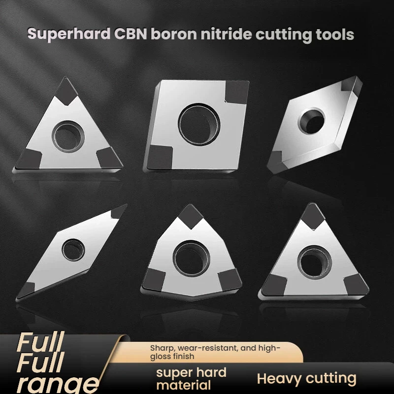 TNGA160404/WNGA120404 CBN Cubic Boron Nitride Turning Inserts Superhard Tool Tips For Hardened Steel High Hardness Steel CNC