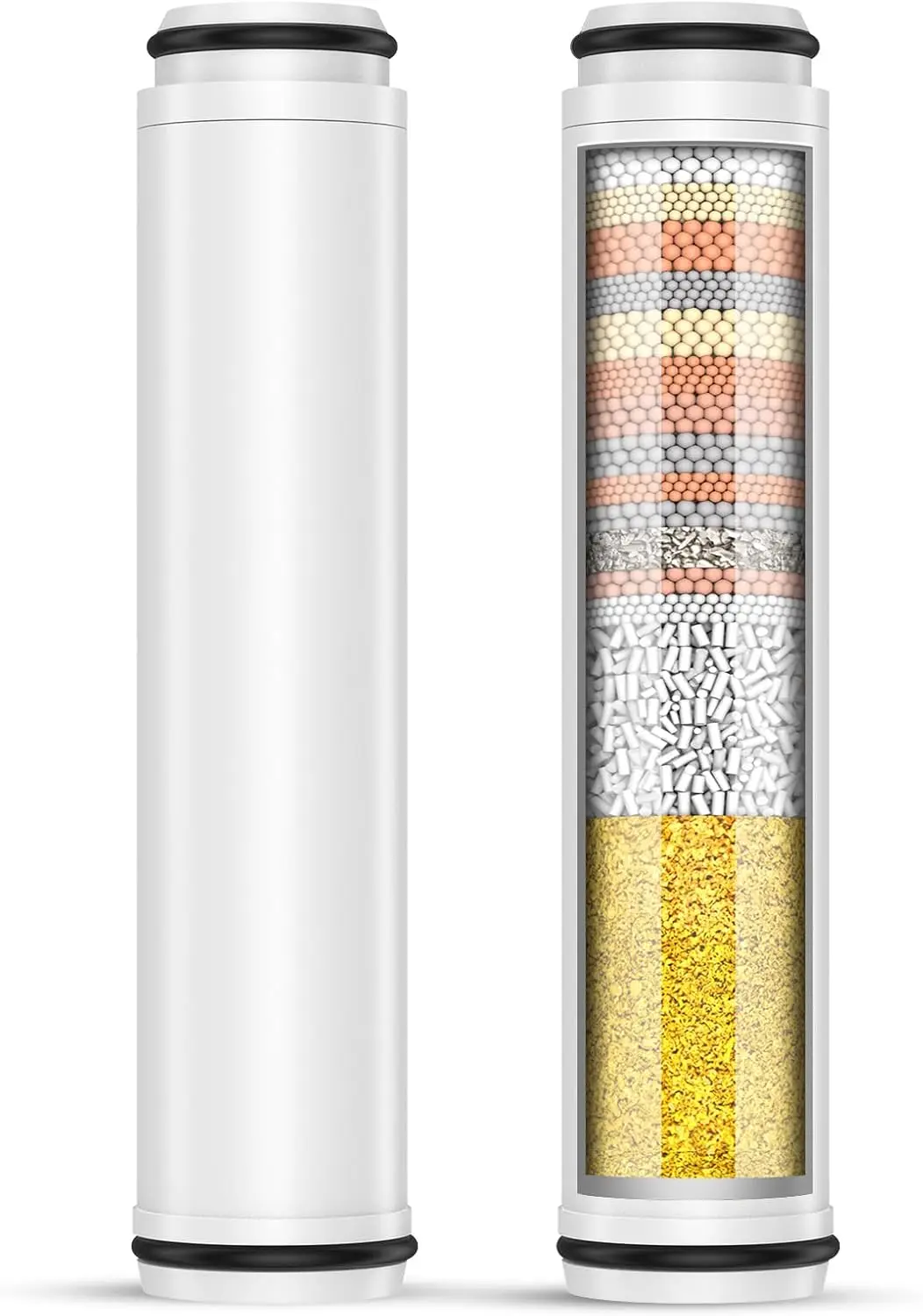 

Комплект из 2 фильтров для душевых леек, 15-ступенчатая система удаления хлора и жесткой воды