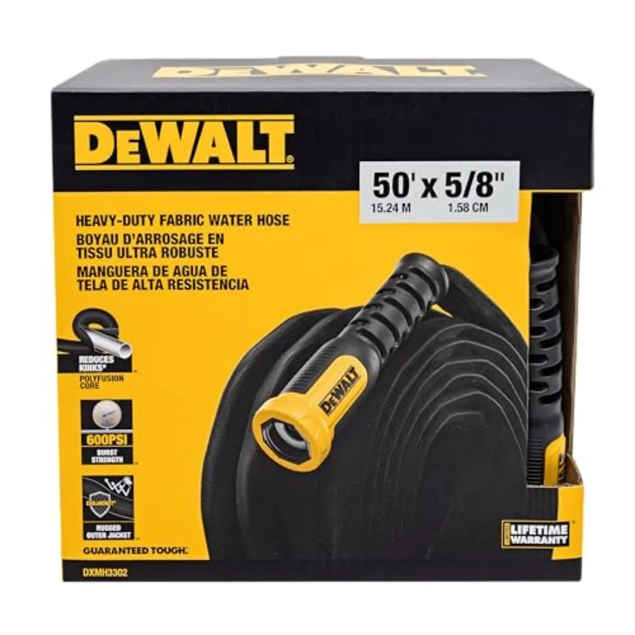 x 5/8 in Heavy-Duty Professional Grade Fabric Garden Hose - DXMH3302