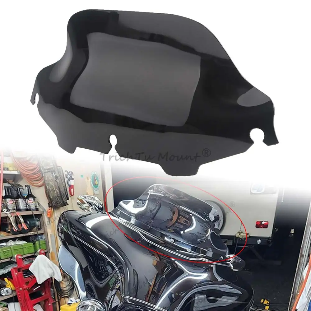 High Quality Abs Windscreen For Harley Touring Electra Glide Flhtcu/I/Se Street Glide Flhtp / Flhtpi Trike Flhtk 1996-2013 Black