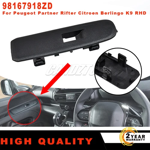 Imagen 1 del producto Para Peugeot Partner Rifter Mk4 K9 Citroen Berlingo RHD nuevo marco de interruptor de botón de ventana delantera izquierda ABS 98167918ZD accesorios de coche