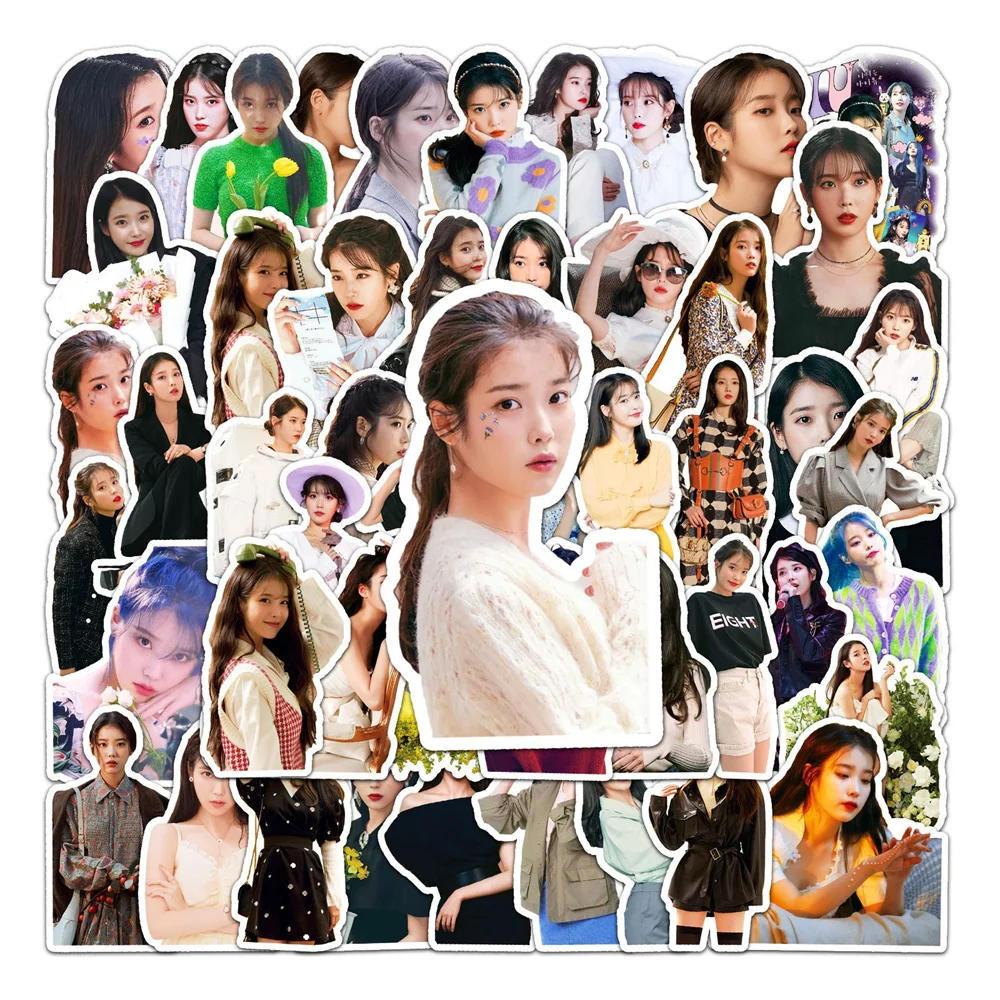 

10/30/50PCS Korean Pop Singer IU Graffiti Stickers for Toys Luggage Laptop IPad Gift Skateboard Journal Car Stickers Wholesale