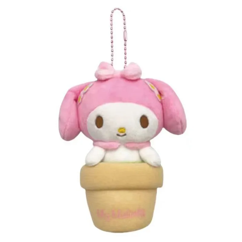 Sanrio Kawaii Hello Kitty knuffel My Melody schattige bloempot serie pluche pop rugzak hanger anime meisje Festival cadeau