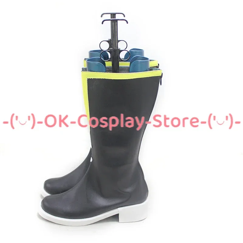 [カスタマイズ] レベッカ・ブルーガーデン コスプレ靴 エデンズゼロ アニメ ロールプレイ小道具 ハロウィン カーニバル ホリデーパーティー PUレザーブーツ