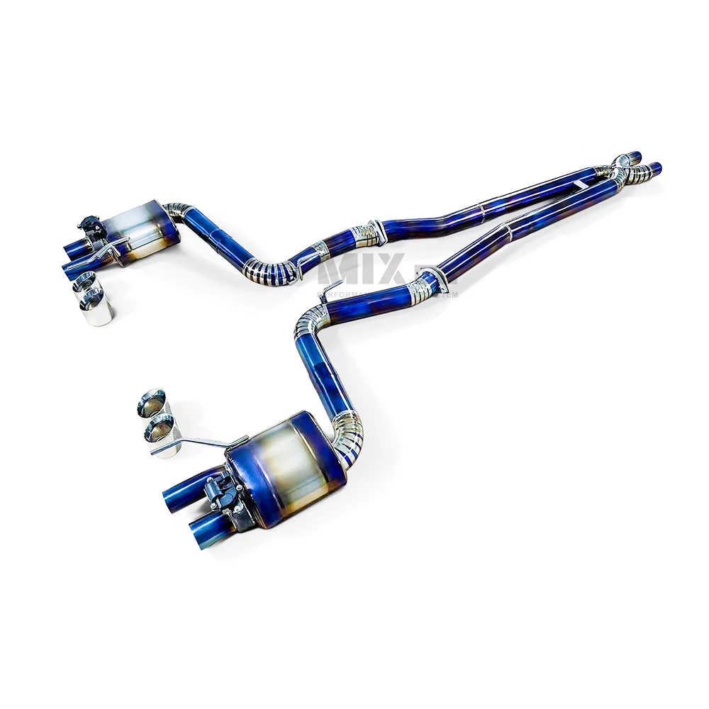 

MIX Titanium Alloy Exhaust Systems Catback For Ford Mustang GT 5.0 Electronic Valve Muffler For Car Accessories