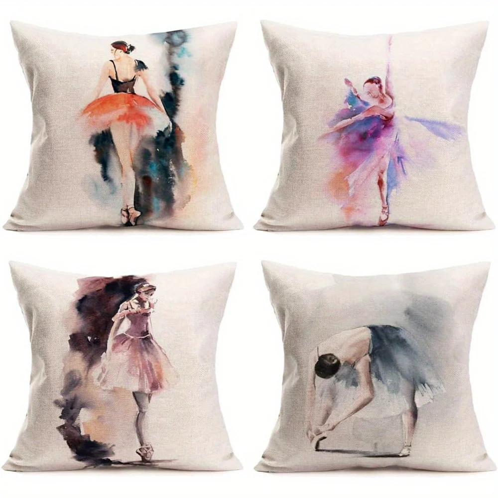 decoracao-de-casa-aquarela-ballet-dancarinos-padrao-capas-de-almofada-padrao-capa-de-almofada-adequada-para-sofa-quarto-capa-de-almofada-do-carro