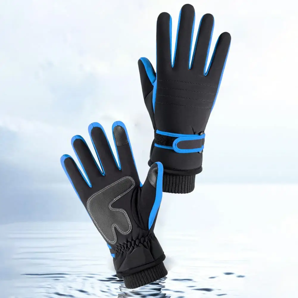 

Cycling Gloves 1 Pair Simple Touchscreen Nylon Windproof Men Winter Sports Cycling Gloves for Daily