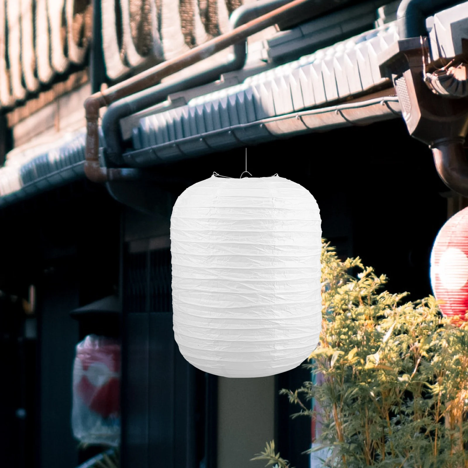 

1pcs Paper Lamp Cover 20Cm W 24Cm H White Foldable Lantern For Pendant Lamp Diy Painting Decor Hanging Light Shade Chandelier