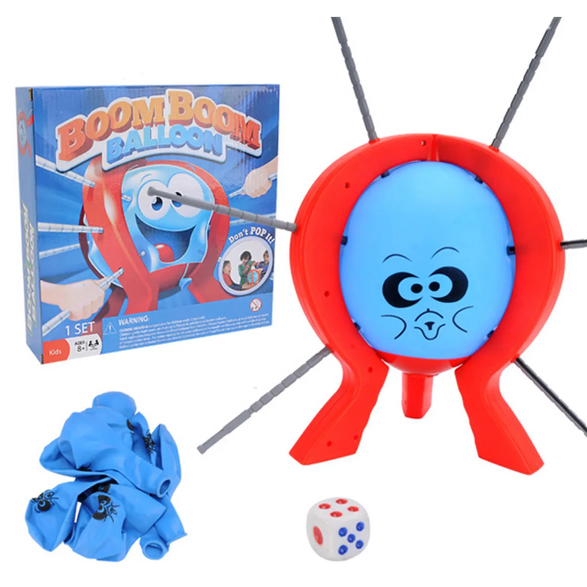

Exciting boom boom balloon tabletop game bursting balloon for party game prop Prank punishment for family kids birthday present