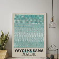 Yayoi Kusama Accumulatıon of Stamps Poster Abstract Nordic Prints Mid Century Canvas Painting Wall Art Picture Living Room Decor