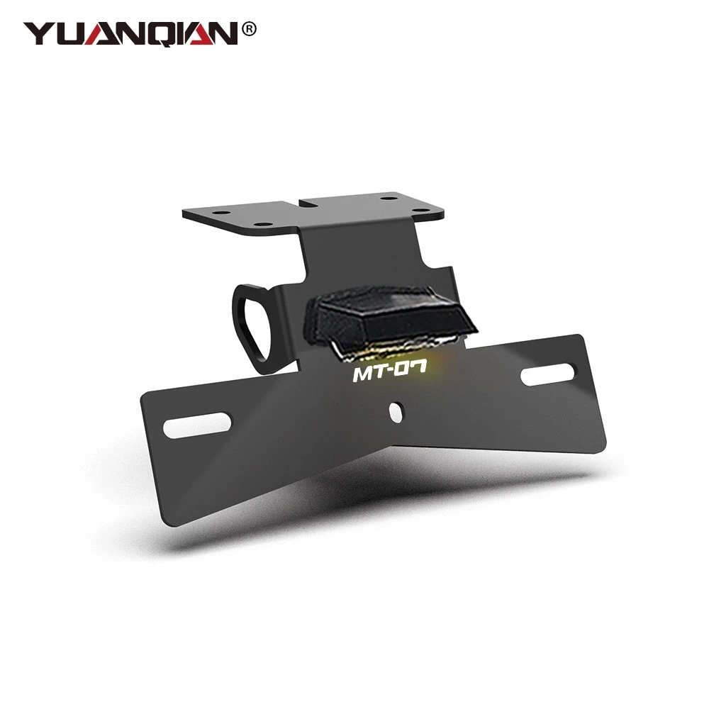 Para yamaha mt07 fz07 xsr700 2021-2024 suporte da placa de licença de registro com luz led da placa de licença MT-07 acessórios