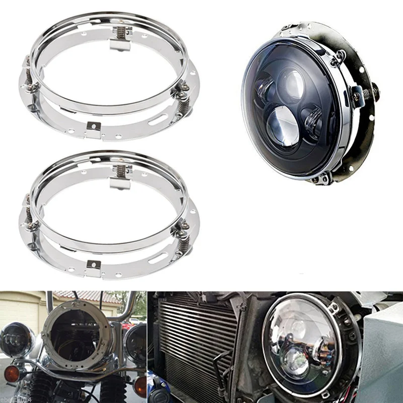 7 Inch Round LED Headlight Mounting Bracket Ring For Car Jeep Wrangler JK Land rover defender for Harley Motorcycle 7