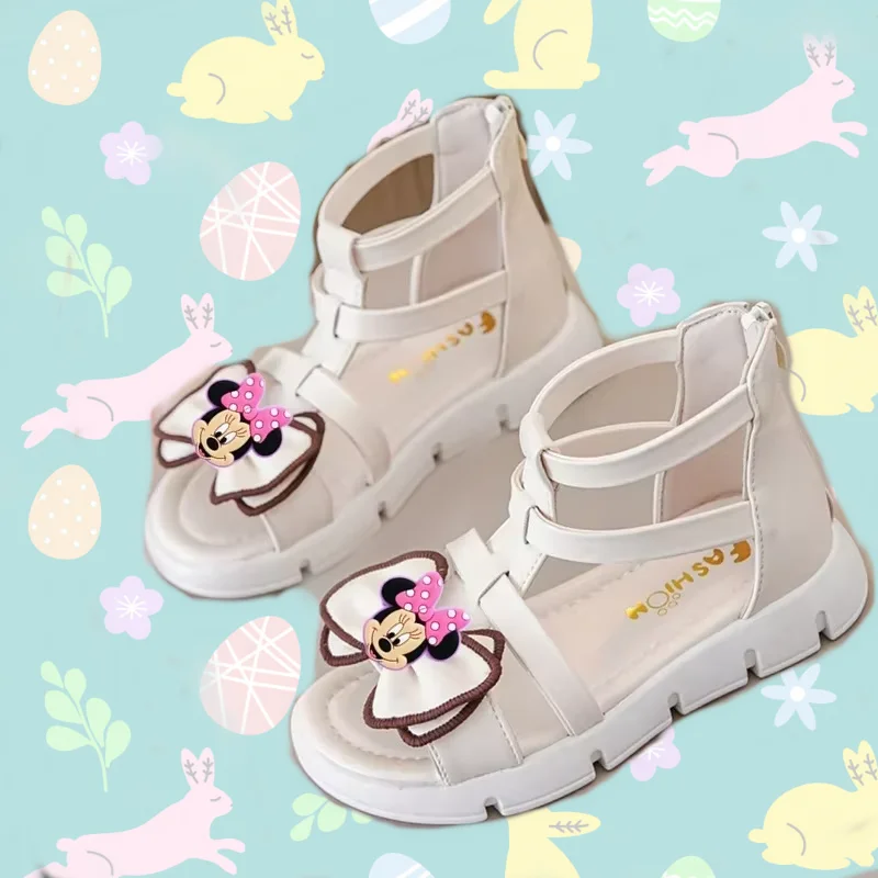 

Disney Girls fashion Sandals Summer Spring Girls children Mickey Mouse Beach shoes Kids Casual Shoes Minnie cartoon Slippers