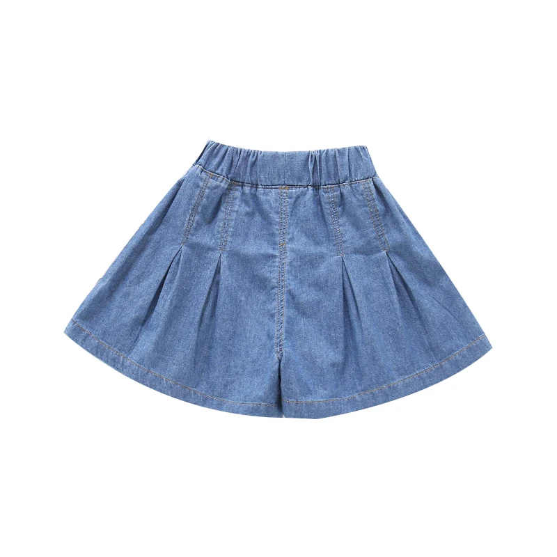 Summer Children\'s Shorts Girls Solid Color Jeans Casual Loose Boys Kids Pants Clothes 1 To 5 Years Old Toddler Bottoms