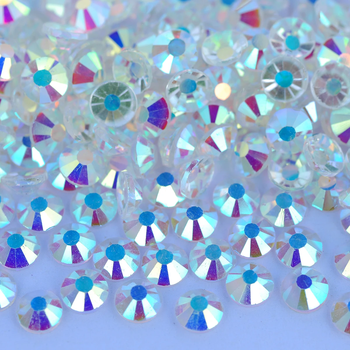 YANRUO 2058 Transparent AB non Hotfix unfoiled Back Crystal AB Strass Rhinestones for  Nails Art Crafts DIY