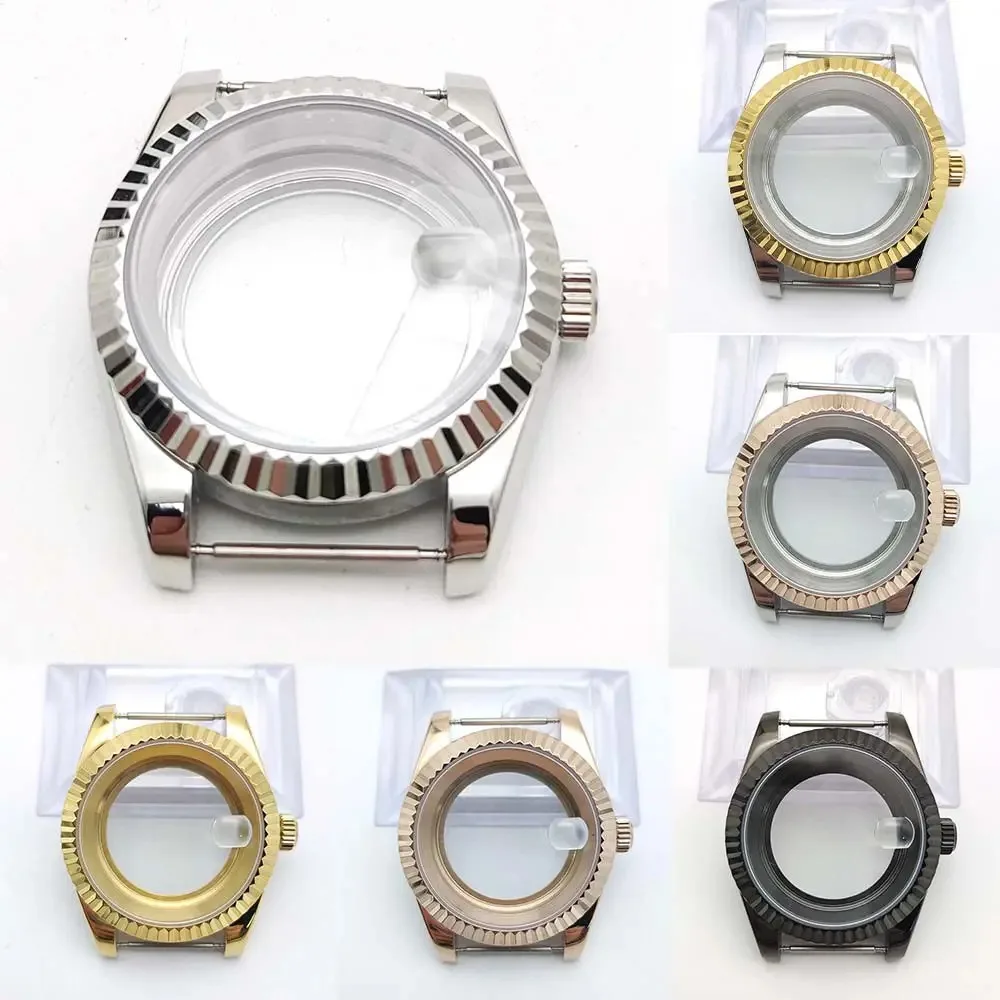 

Five-color optional stainless steel 39mm men's watch modified case rose gold calendar adapted to Japan NH35 movement.