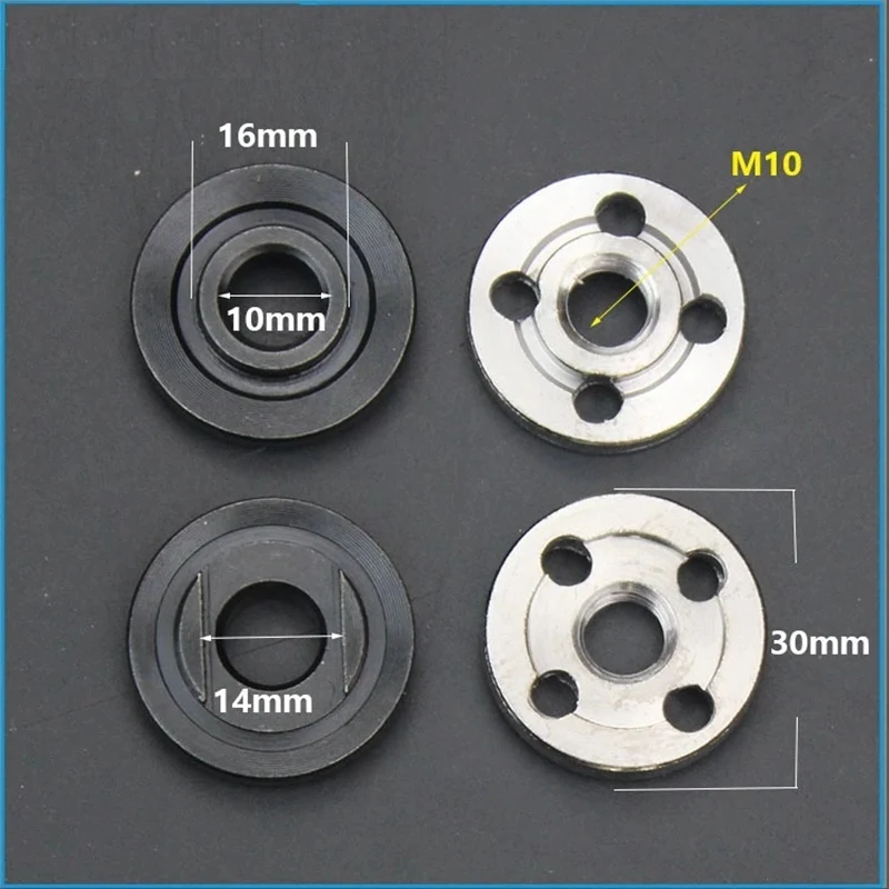 6Pcs Lock Nuts Flange For Makita 9523 Nut Inner Outer Kit Angle Grinder Tool 2 Specifications-Toothless, Toothed