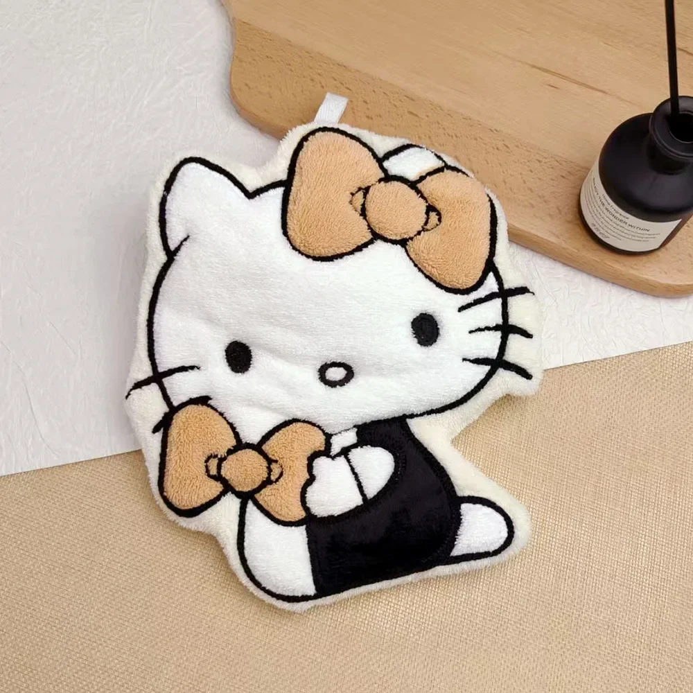 Cartoon Cat Printed Hand Towel Kawaii Soft Absorbent Quick-Drying Towel Face Washing Towel Hanging Kitchen Bathroom Women's Gift view 6