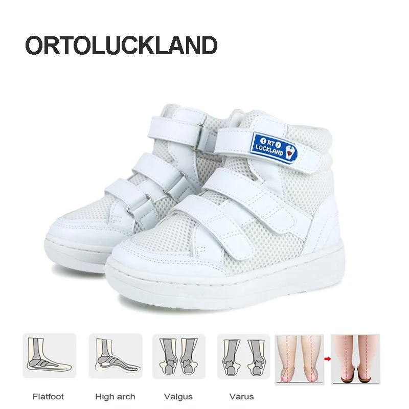 Children Sneakers Girls White School Shoes For Toddler Kids Four Seasons Boys Leisure Sports Trainers Mesh Orthopedic Boots