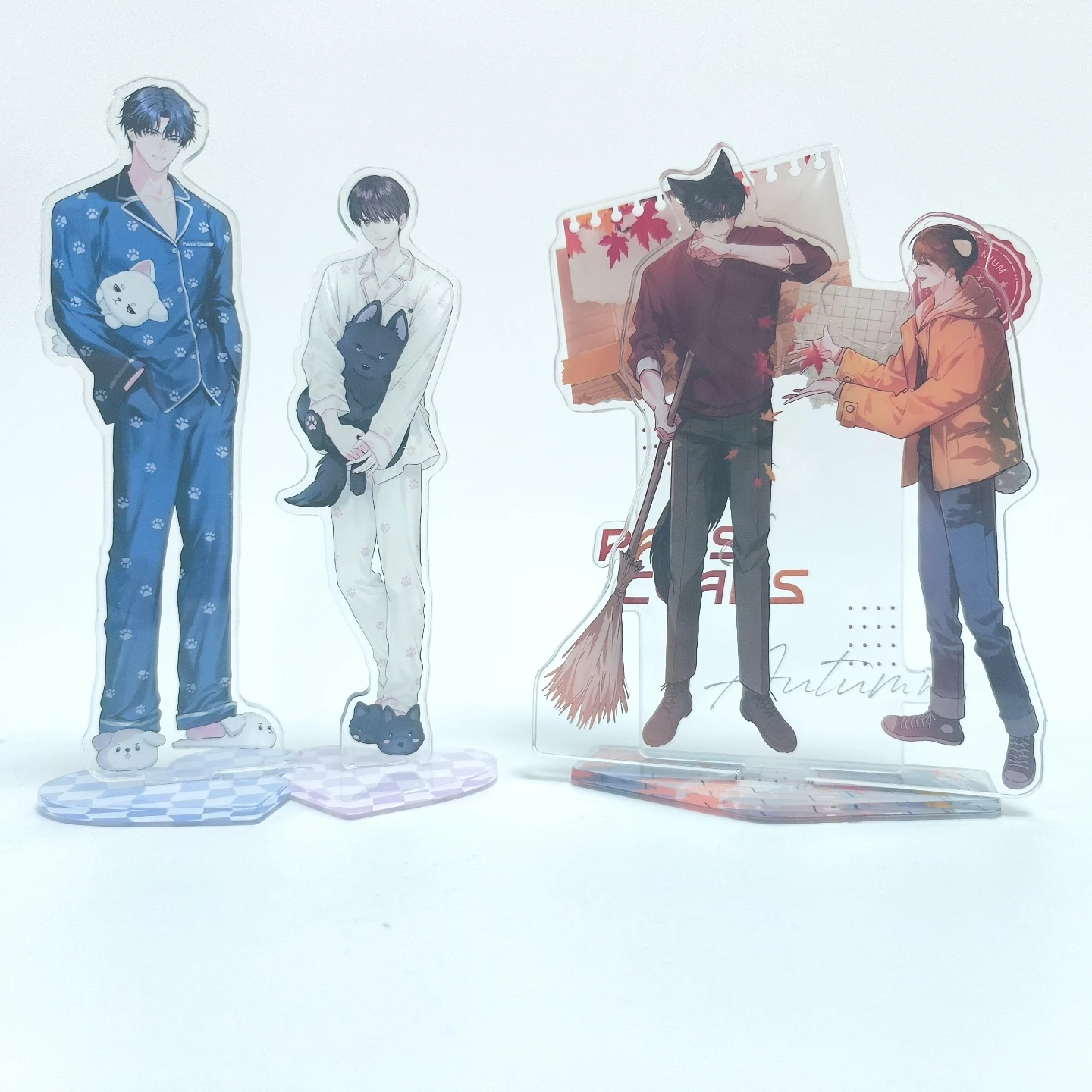 Paws & Claws Manhwa Sandwich Layer Acrylic Standee Anime Collectible Gift Desk Decor Key Chain