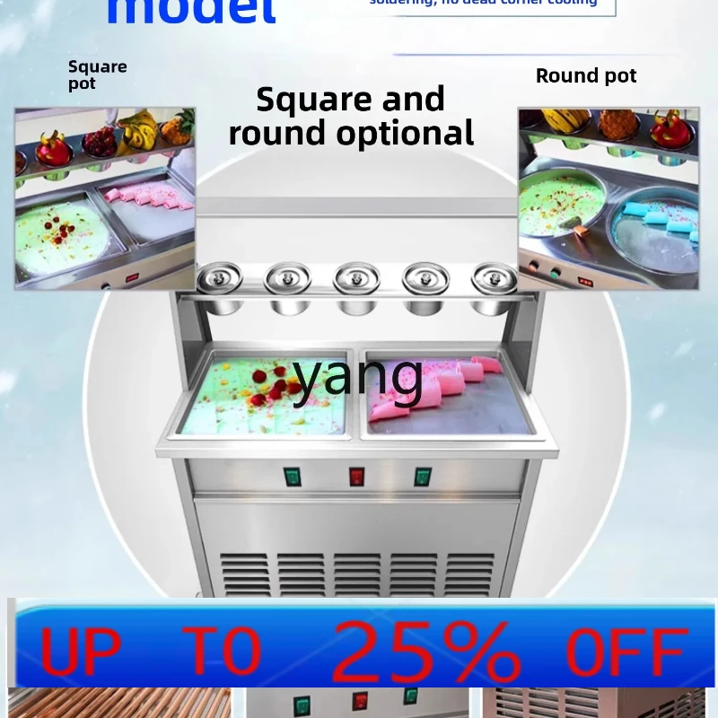 

LMMcommercial stall automatic thick cut fried milk ice cream roll smoothie machine