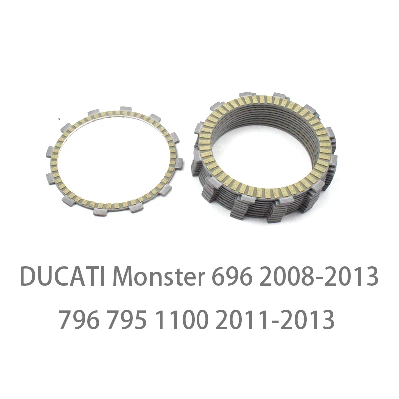 

Мотоцикл 11 шт./компл. диски сцепления двигателя, комплект фрикционных дисков для DUCATI Monster 696 2008-2013 796 2011-2013 795 1100