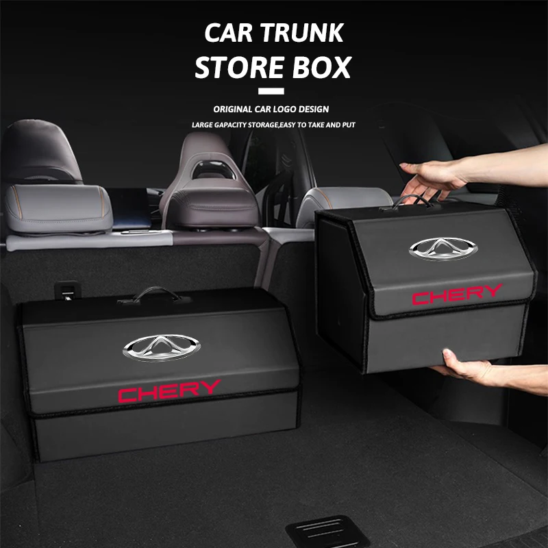 Car Storage Bag Organizer Vehicle Foldable Trunk Box For Chery Tiggo 5 2 3 7 8 PRO 5X 3X QQ Fulwin Face Arrizo A1 A3 A5 T11 Amul