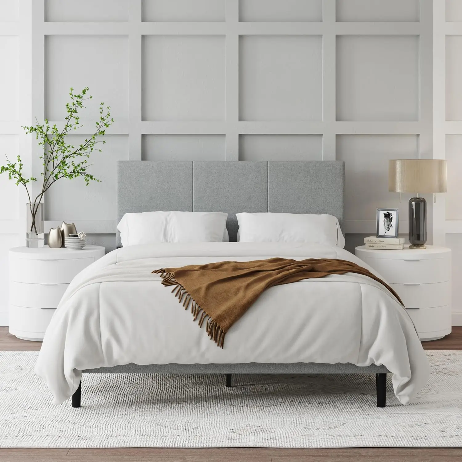 Full Upholstered Platform Bed 7