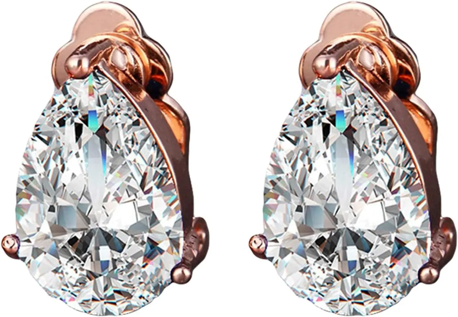 

Water Drop Cubic Zirconia Clip On Earrings Party Jewelry Gift for Women Birthday Christmas Friends Gift Nice processing