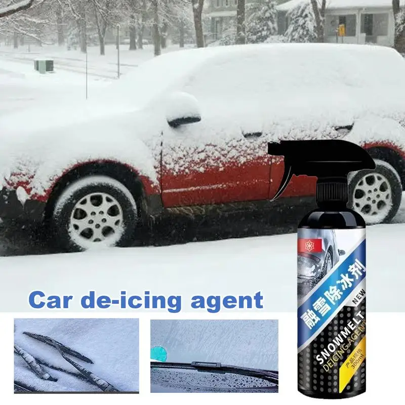 Car Windshield De-Icer 300ml Ice Melting Spray Auto Windshield Defroster Deicing Spray For Removing Snow And Frost Improve