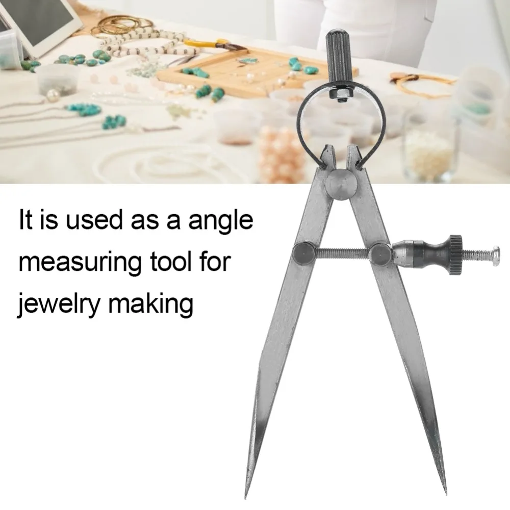 Stainless Steel Material Measuring Compass Divider Silver Color 12.5mm Length Jewelry Compass Divider Divider Caliper