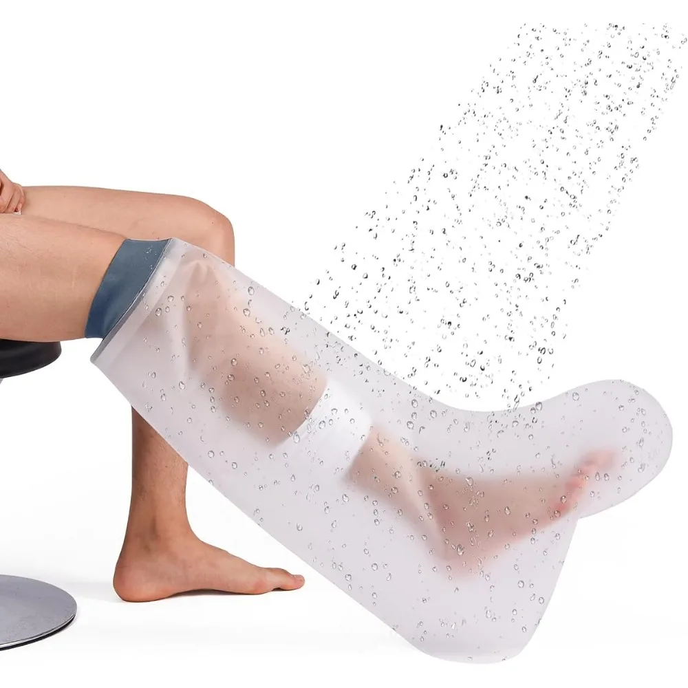 Protezione impermeabile riutilizzabile per gessi alle gambe, copertura sigillata in PVC per doccia, impermeabile per bagno, doccia e giornate di pioggia