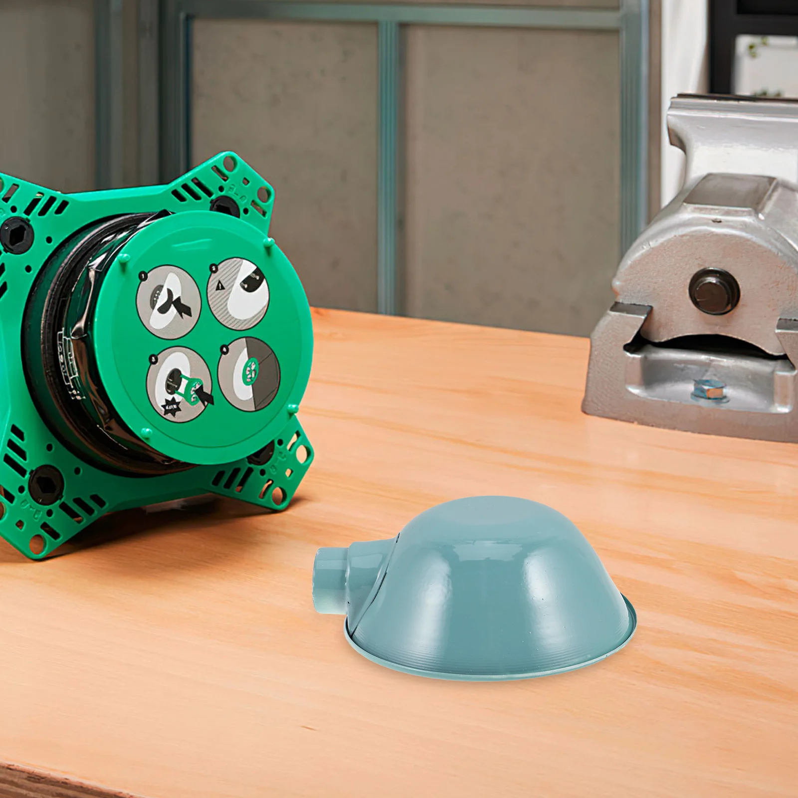 1 قطعة غطاء المصباح أداة الآلة غطاء ضوء صناعي مستدير نقل الضوء العالي مقاومة للحرارة لورشة عمل مخرطة منضدة #2