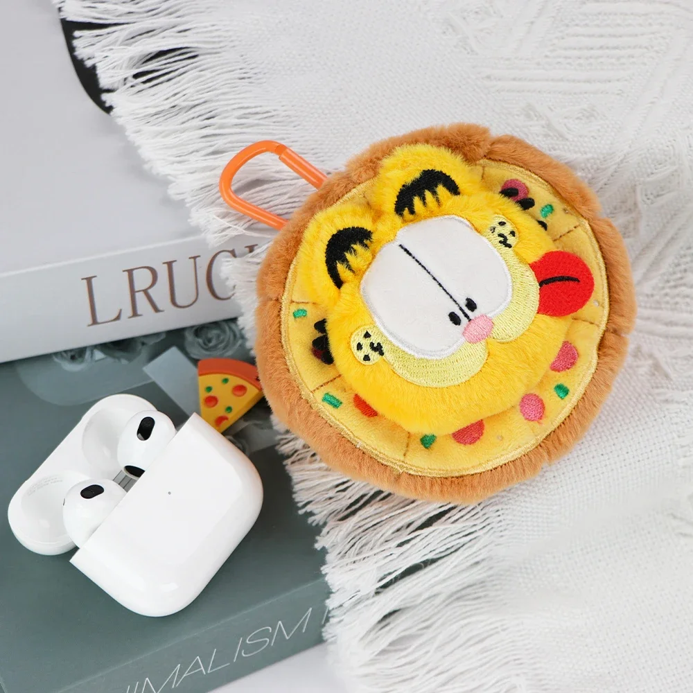 Garfield original saco de fone de ouvido de pelúcia bolsa de moedas portátil anime gato kawaii garfield saco pingente kawaii pendurado saco decoração 4.5 polegada